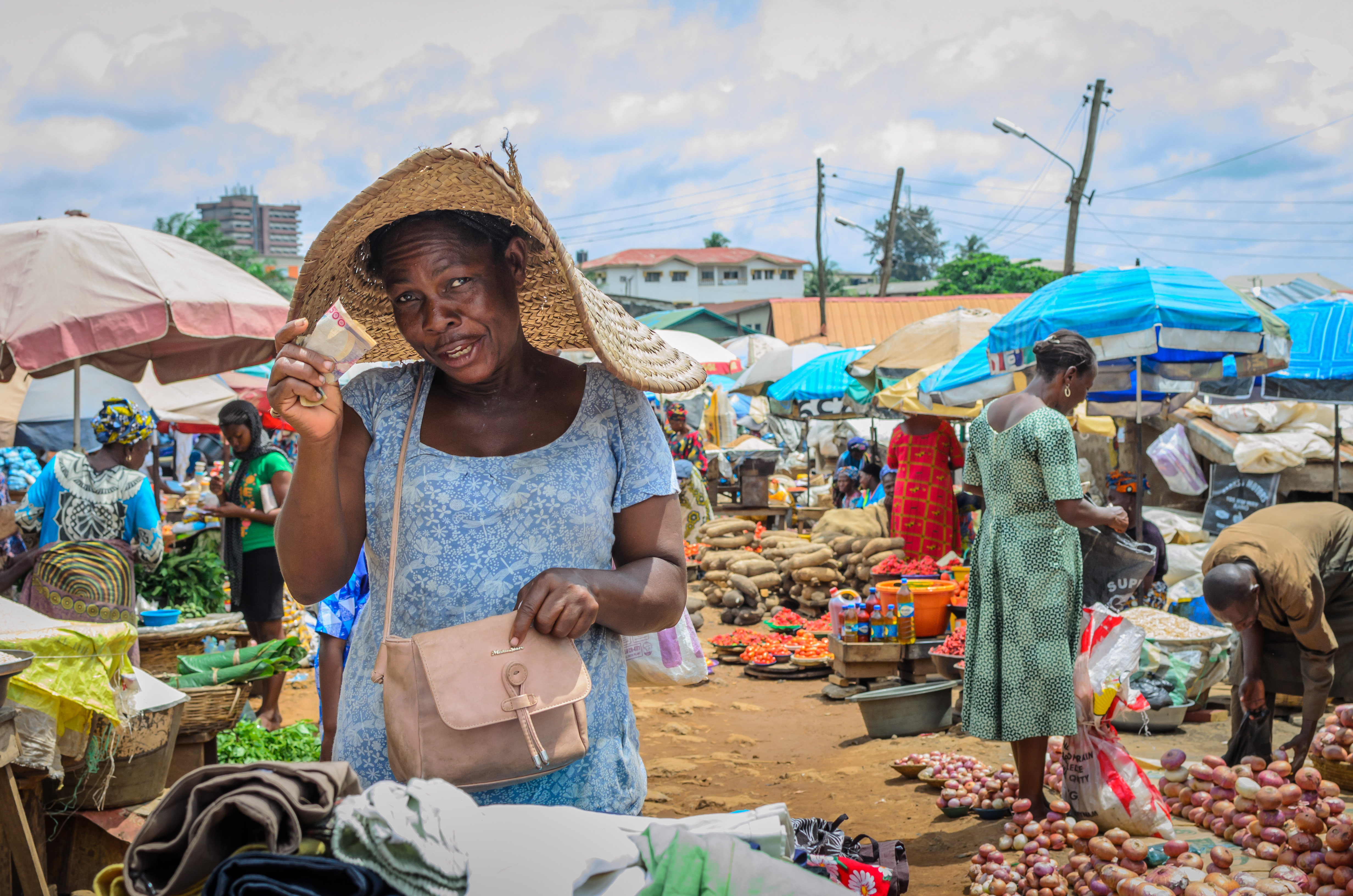 A customer at Bodija market, Ibadan, Nigeria. 