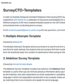 SurveyCTO Templates Webpage Thumbnail Image