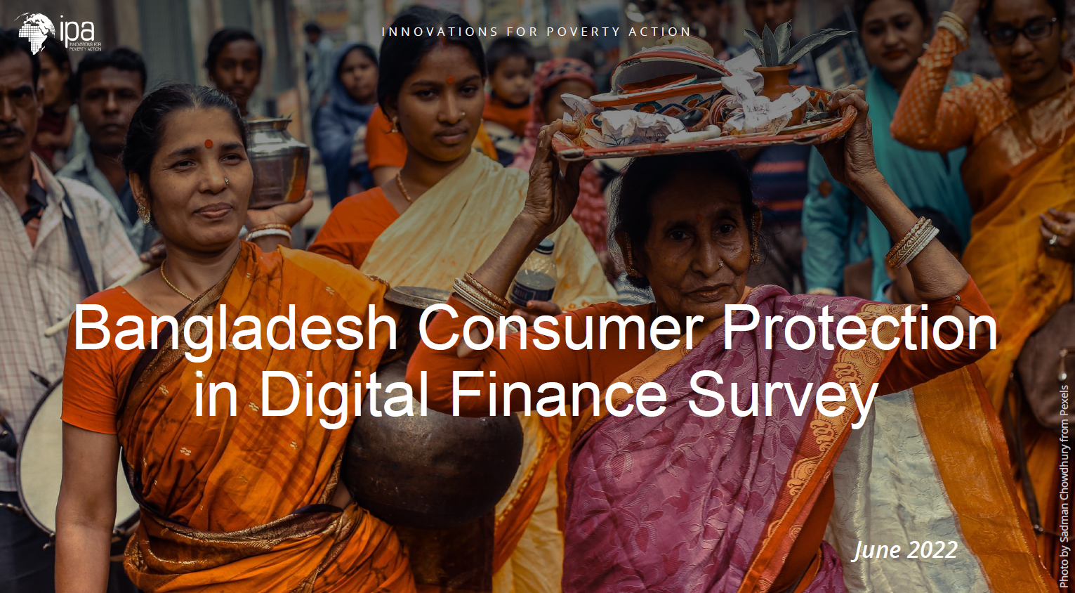 Screenshot of the title slide of the Bangladesh survey report presentation deck