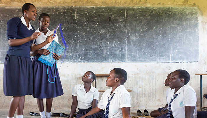 A classroom photographed during the Educate! project. © Cartier Philanthropy / Andrea Borgarello