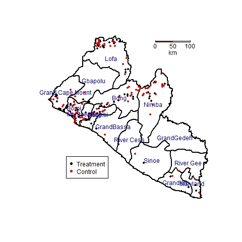 A map of schools in Liberia A map of schools in Liberia