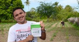 A farmer on his land plot in Brazil