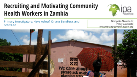 Recruiting and Motivating Community Health Workers in Zambia