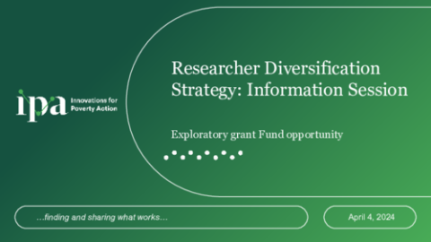 Researcher Diversification Strategy: Information Session Presentation