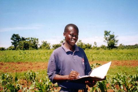 A farmer in Kenya