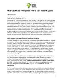PDF Preview Thumbnail Image of Child Growth and Development Initiative Research Agenda Document