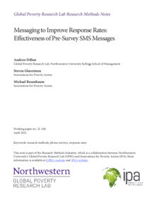 Messaging to Improve Response Rates Methods Note Thumbnail Image