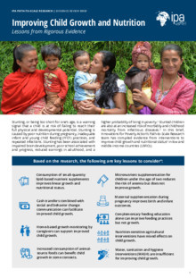 PDF Preview Thumbnail Image of Brief on Improving Child Growth and Nutrition