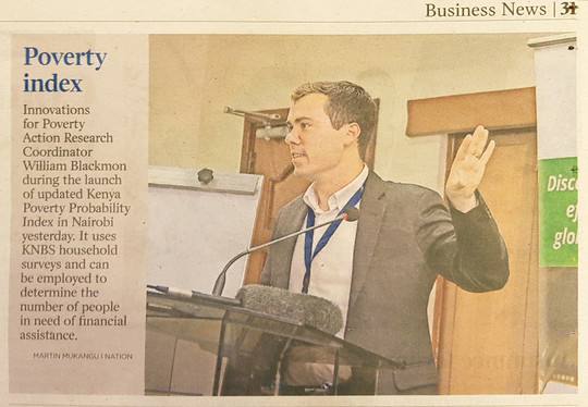 Willie-Blackmon-Kenya-PPI-Launch-Event-The-Nation-Feature-Nov-2018.jpg IPA Research Coordinator William Blackmon during the launch of the updated Kenya PPI in Nairobi.