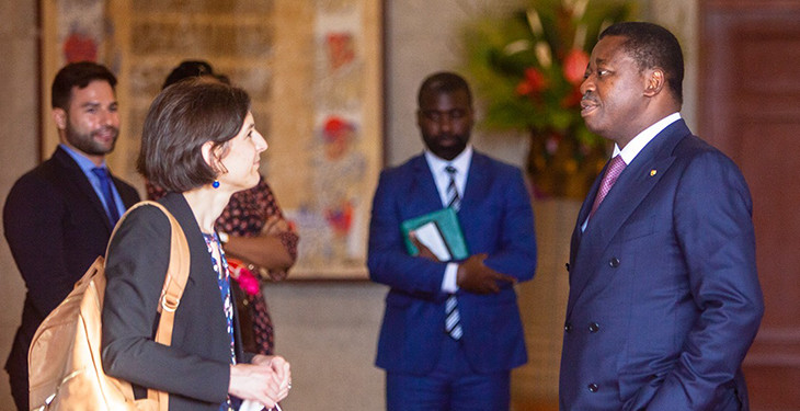 Annie-Duflo-with-Faure-Gnassingbe-President-of-Togo.jpg IPA's Executive Director Annie Duflo meets with Togolese Presdient Faure Gnassingbe